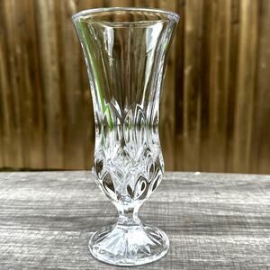 Gorham Full Lead Crystal Althea Collection Germany Footed Vase Stunning
